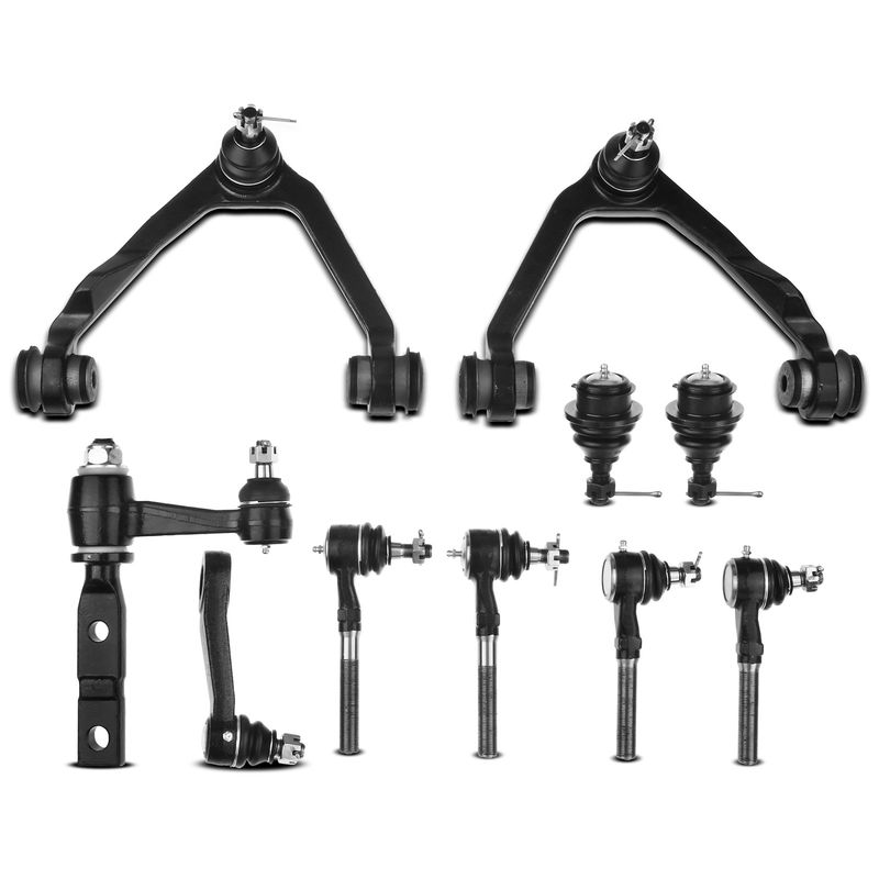 10x Front Control Arm with Ball Joints Tie Rod End for Ford F-150 F-250 Lincoln