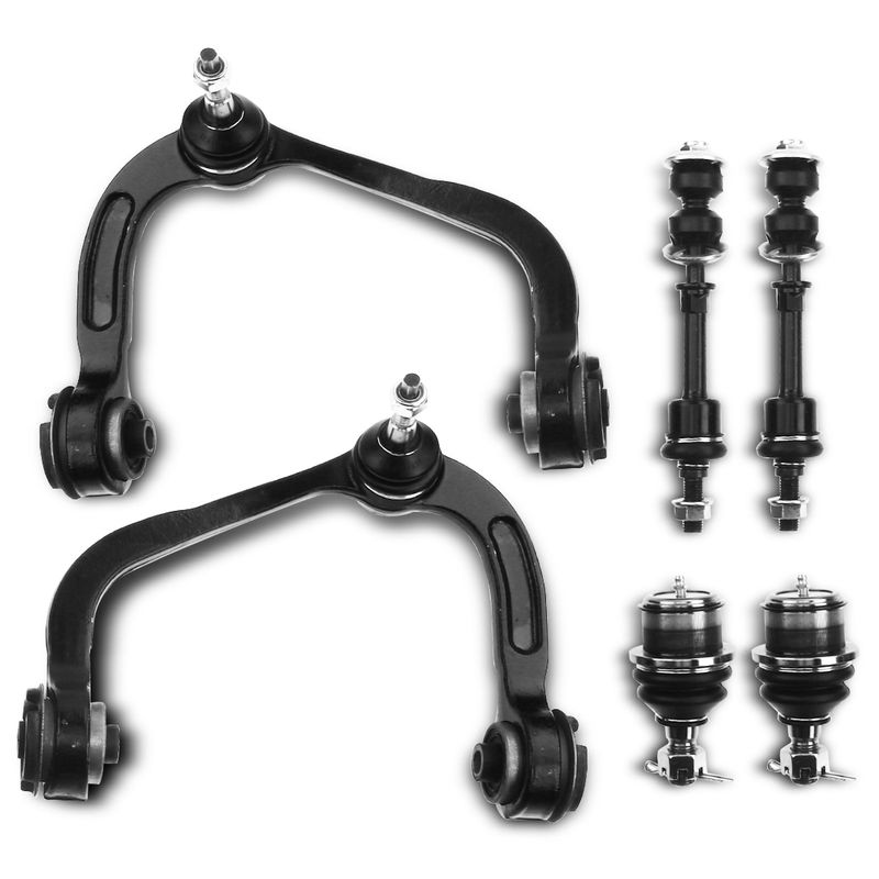 6x Front Control Arm with Ball Joint Stabilizer Bar Link for Ford F-150 Lincoln