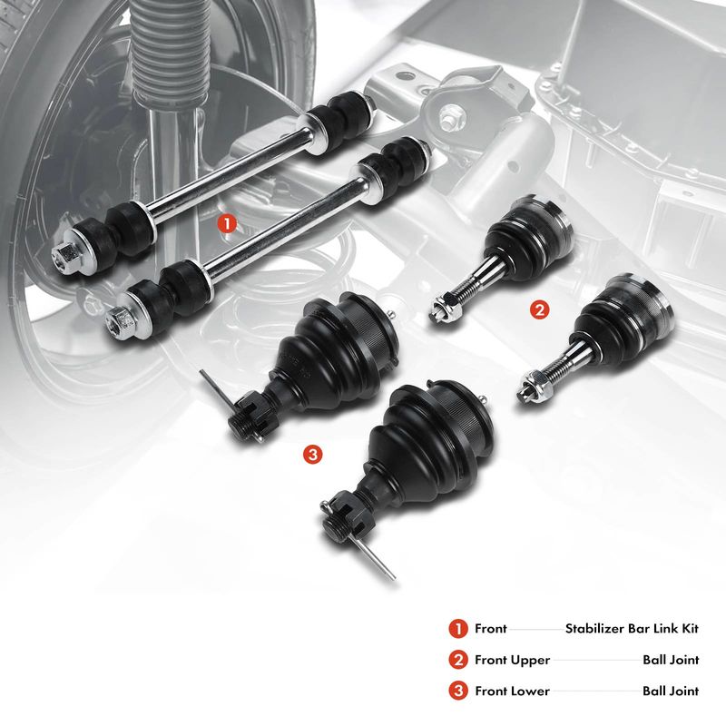 6x Front Sway Bar Link Kit with Ball Joint for Ford Explorer Mercury 2002-2005