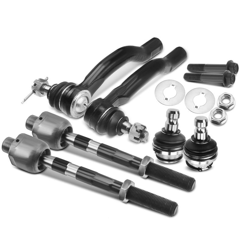 6x Front Lower Inner & Outer Tie Rod End Ball Joint for Nissan Frontier 05-19