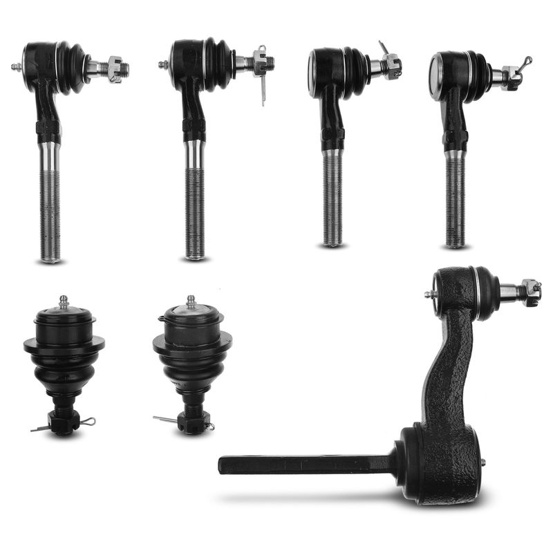 7x Inner & Outer Idler Arm Tie Rod End & Ball Joint for Ford F-150 Lincoln 4WD