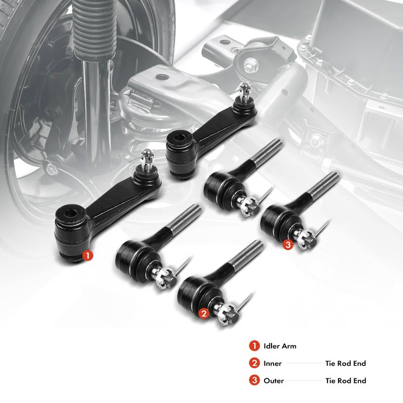 6x Inner & Outer Tie Rod End & Idler Arms for Dodge B100 150 250 Plymouth PB100