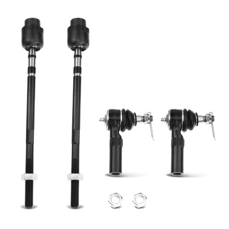 4x Inner & Outer Tie Rod End for Buick Chevrolet Oldsmobile Pontiac Trans Sport