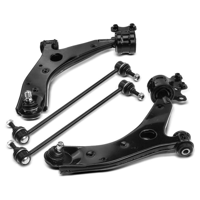 4x Front Lower Control Arm with Ball Joint Stabilizer Bar Link for Mazda 3 04-09