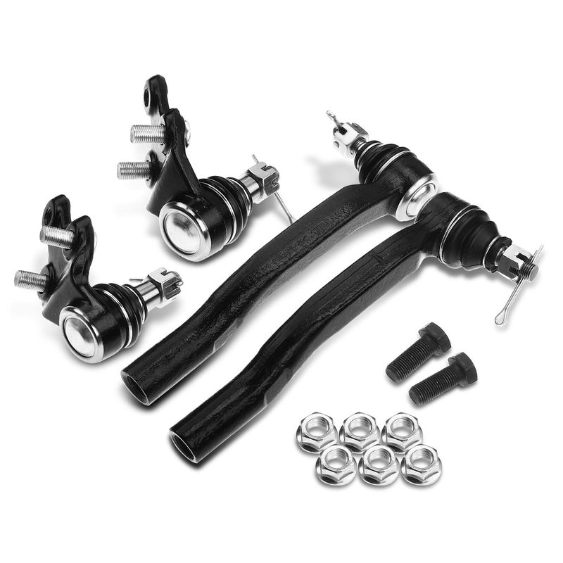 4x Front Outer Tie Rod Ends & Front Lower Ball Joint for Toyota Sienna 2004-2010