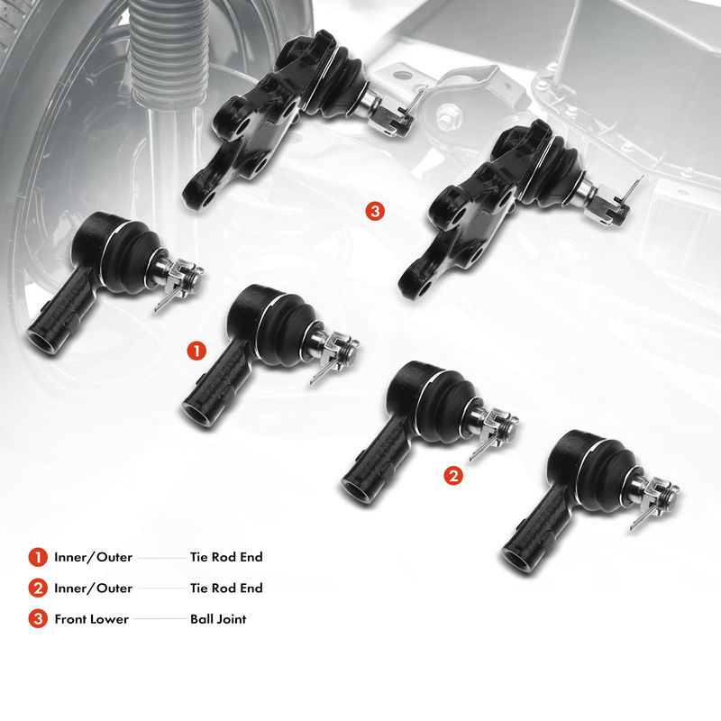6x Front Tie Rod End with Ball Joint for Isuzu Trooper 95-02 VehiCROSS Acura SLX