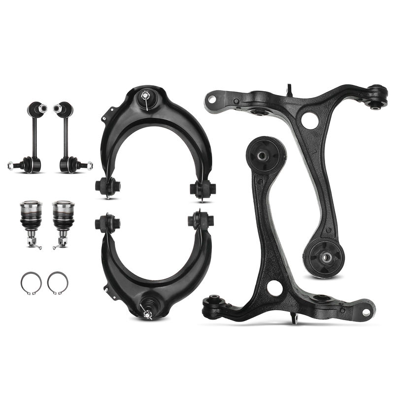 8x Front Lower & Upper Control Arm with Ball Joint Sway Bar Link for Honda Accord