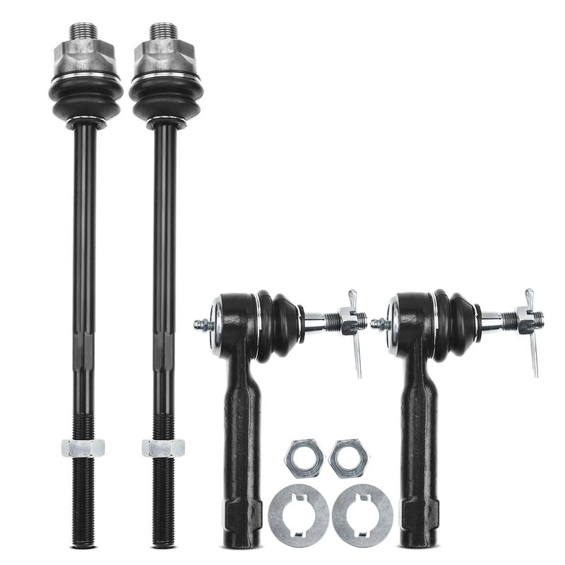 4x Inner & Outer Tie Rod End for Chevy Silverado 1500 Silverado 2500 GMC Cadillac