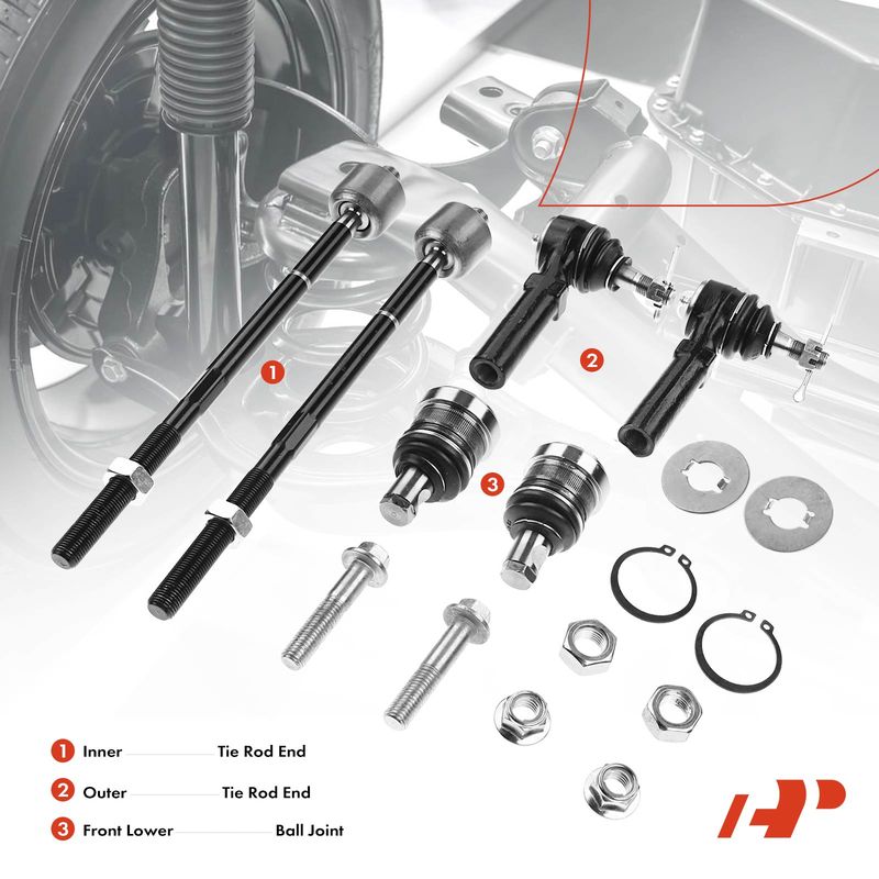 6x Inner & Outer Tie Rod End Front Lower Ball Joint for Dodge Plymouth Neon
