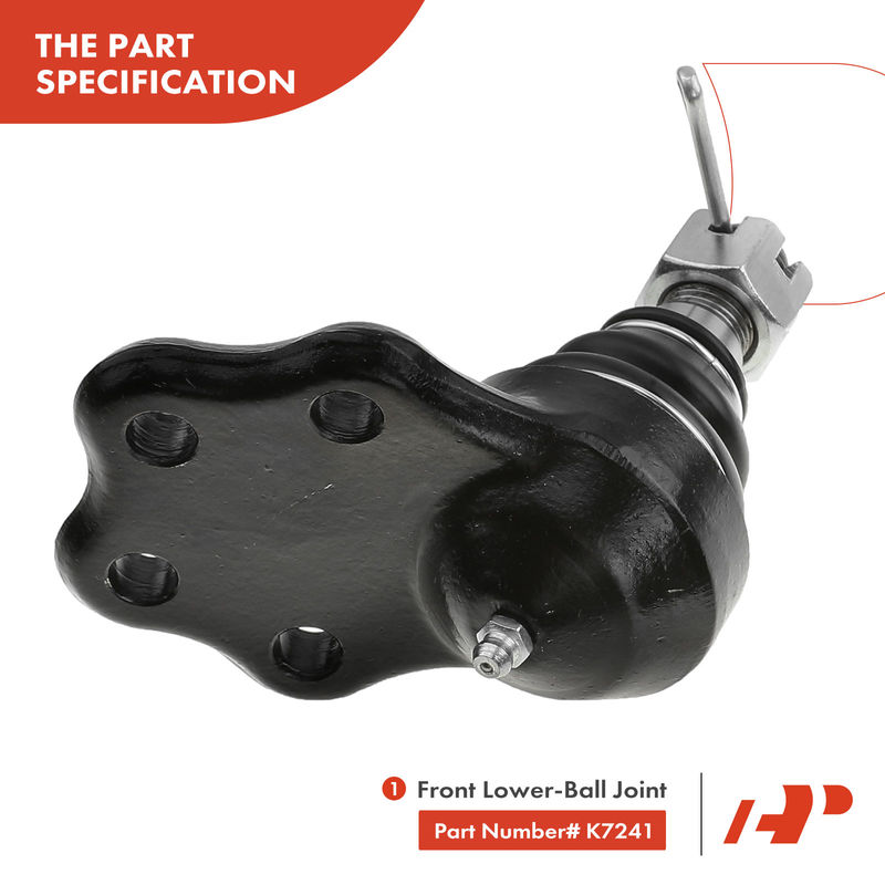 4x Front Lower & Upper Ball Joint for Dodge Dakota 1997-1999 Durango 1999 RWD