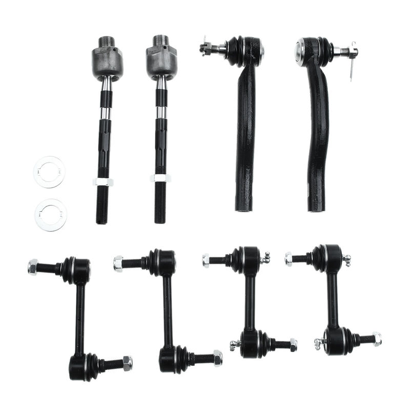 8x Front & Rear Stabilizer Bar Link & Tie Rod End for Ford Edge 07-10 Lincoln