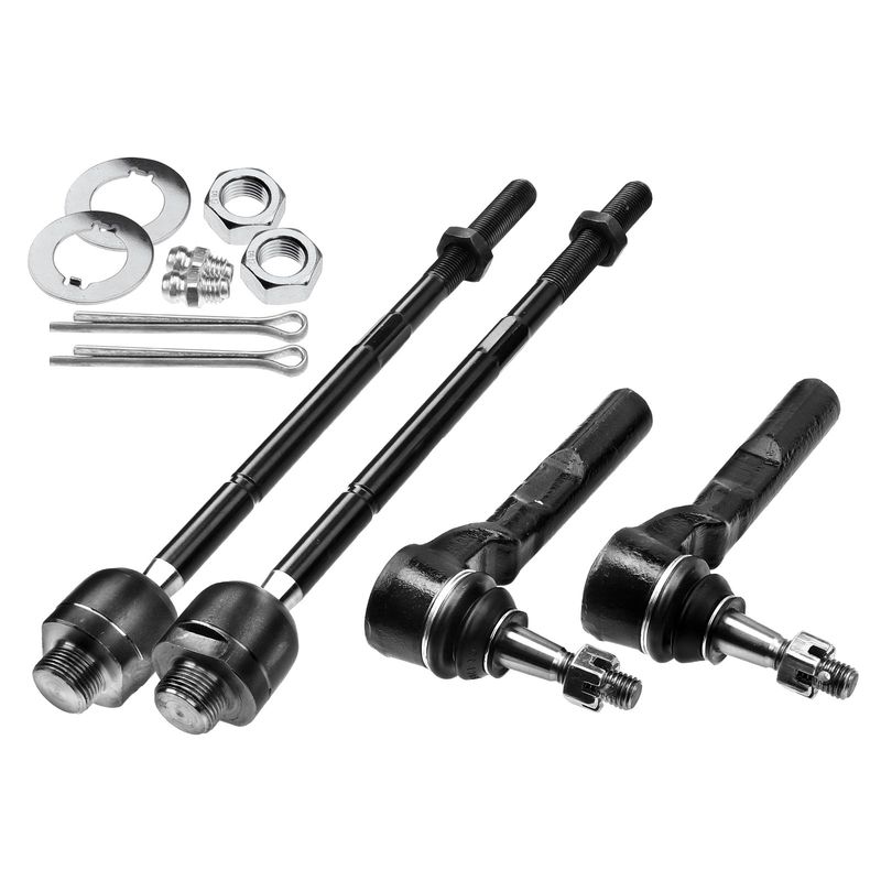 4x Front Inner & Outer Tie Rod End for Chevy Silverado 1500 Classic GMC Sierra