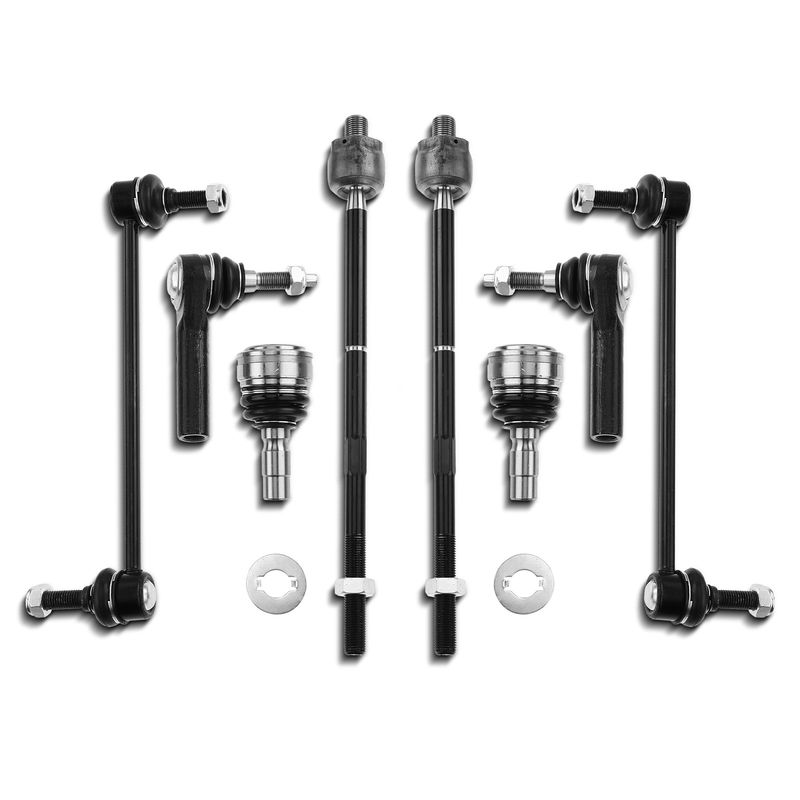 8x Front Stabilizer Bar Link & Tie Rod End Ball Joint for Ford Mustang 2005-2010