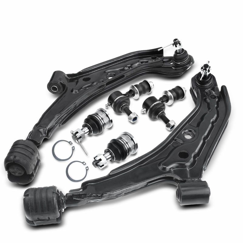 6x Front Control Arm with Ball Joint Stabilizer Bar Link for Nissan 200SX Sentra
