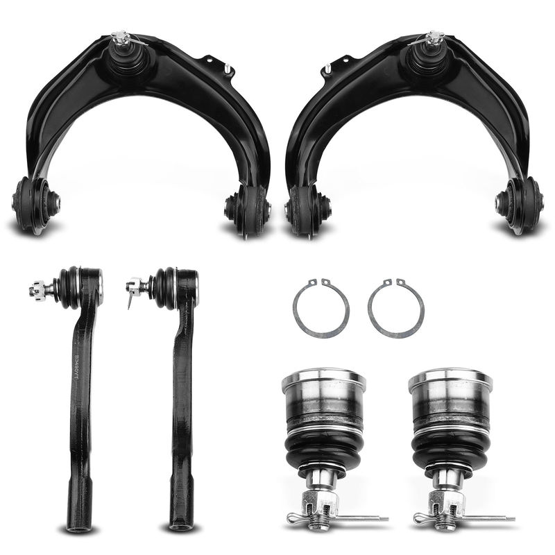 6x Front Control Arm with Ball Joint Tie Rod End for Honda Accord 98-02 Acura CL