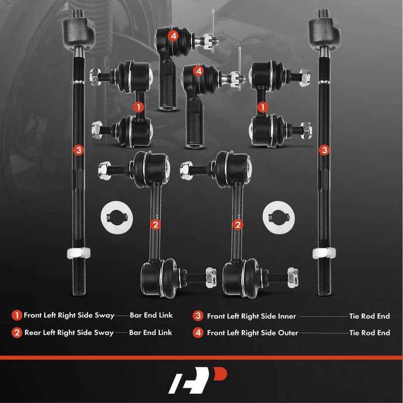 8x Front & Rear Stabilizer Bar Link Tie Rod End for Toyota Corolla 93-02 Chevy