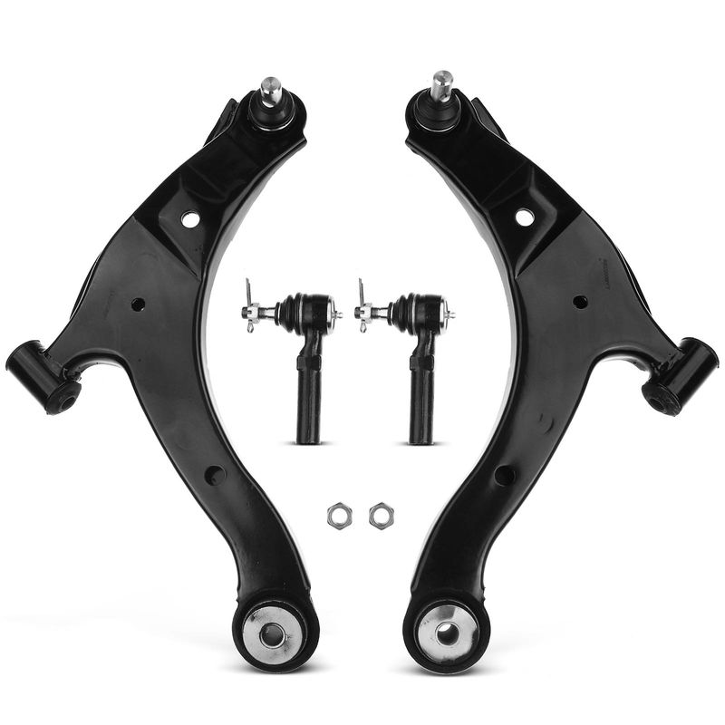 4x Front Lower Control Arm with Ball Joint Tie Rod End for Dodge Chrysler Neon