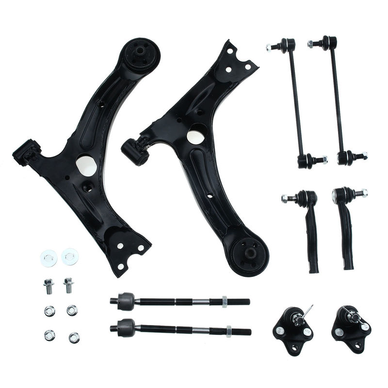 10x Front Lower Control Arm Ball Joint Tie Rod Sway Bar for Toyota Corolla 03-08