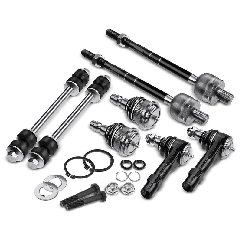 8x Front Sway Bar Link with Ball Joint Tie Rod End for Ford Ranger Mazda B2300
