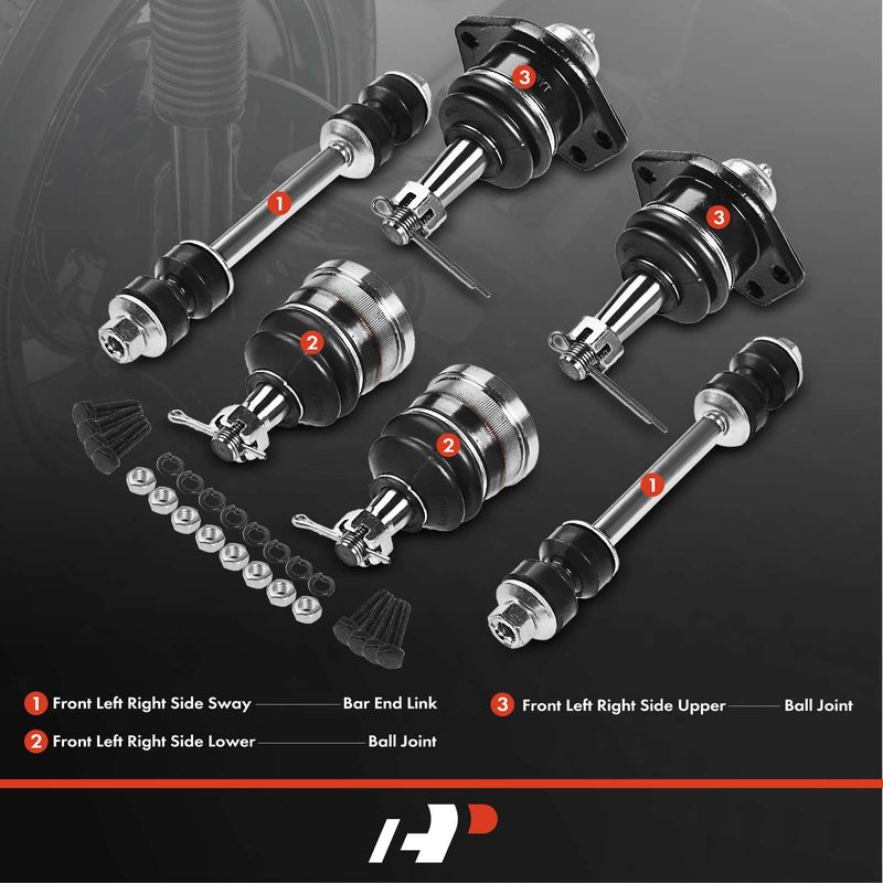 6x Front Stabilizer Bar End Link & Ball Joint for Buick Century Chevy Blazer GMC