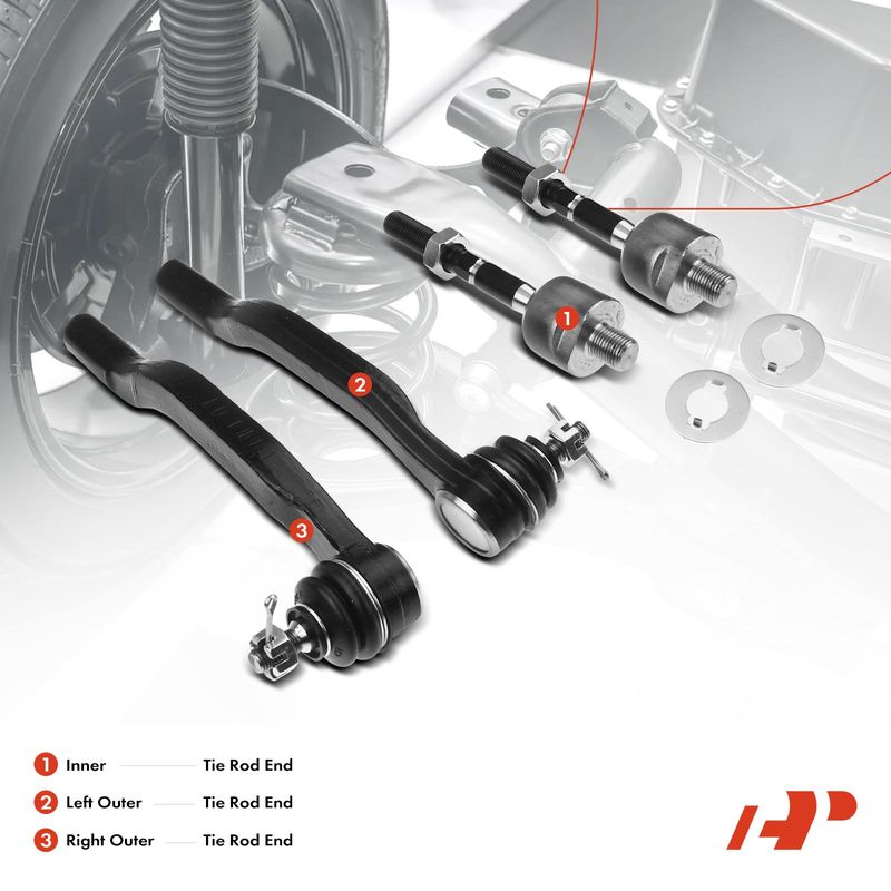 4x Inner & Outer Tie Rod Ends for Honda Accord 1998-2002 Acura CL 2001-2003 TL