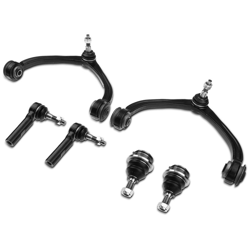 6x Front Control Arm with Ball Joint Tie Rod End for Dodge Ram Dakota Mitsubishi