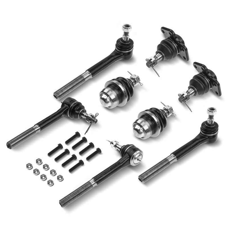 8x Inner & Outer Tie Rod End with Front Ball Joints for Chevrolet K2500 GMC Yukon