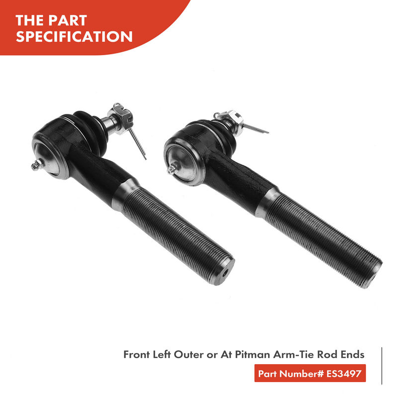 4x Front Tie Rod End Ball Joints for Dodge Ram 1500 Ram 2500 1998-1999 4WD