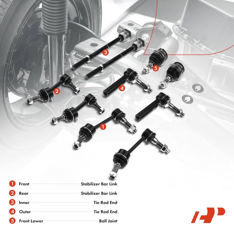 10x Front & Rear Sway Bar Link Tie Rod End for Ford Expedition Lincoln Navigator