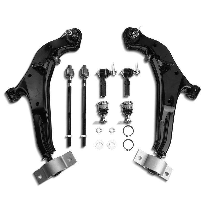 8x Front Lower Control Arm with Ball Joint Tie Rod End for Nissan Maxima INFINITI