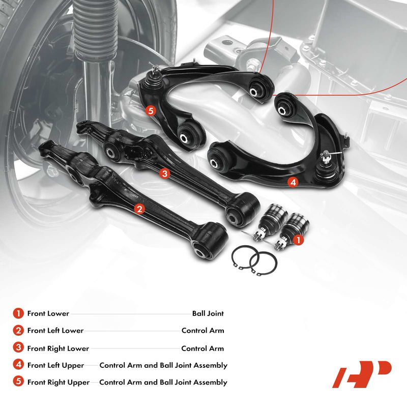 6x Front Suspension Control Arm with Ball Joint for Honda Accord Acura CL TL