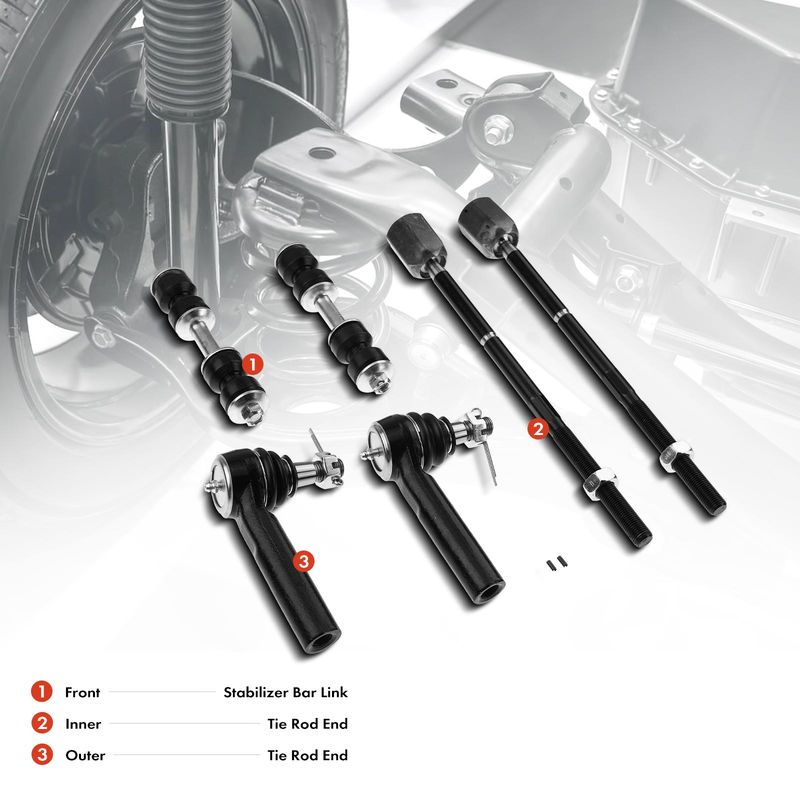 6x Front Stabilizer Bar Link Tie Rod End for Ford Aerostar 1986-1997 Heavy Duty