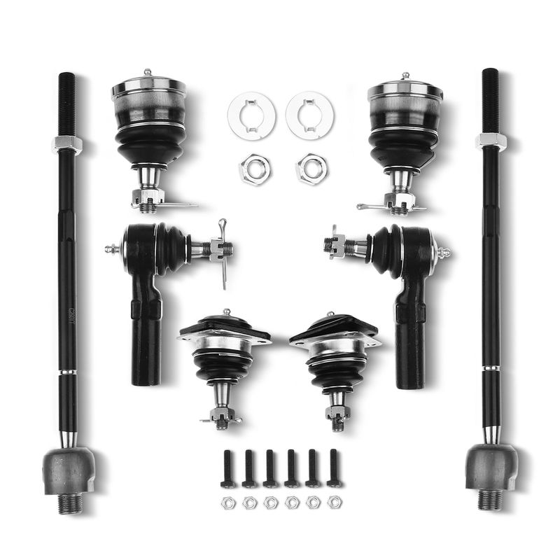 8x Inner & Outer Tie Rod Ends & Front Ball Joints for Chevrolet Camaro Pontiac