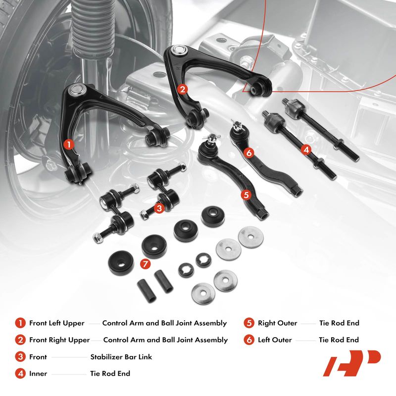 10x Front Control Arm with Ball Joint Stabilizer Bar Link for Honda CR-V 97-01