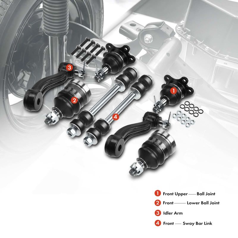 8x Front Sway Bar Link with Ball Joint for Chevrolet Express 1500 2500 GMC 96-02