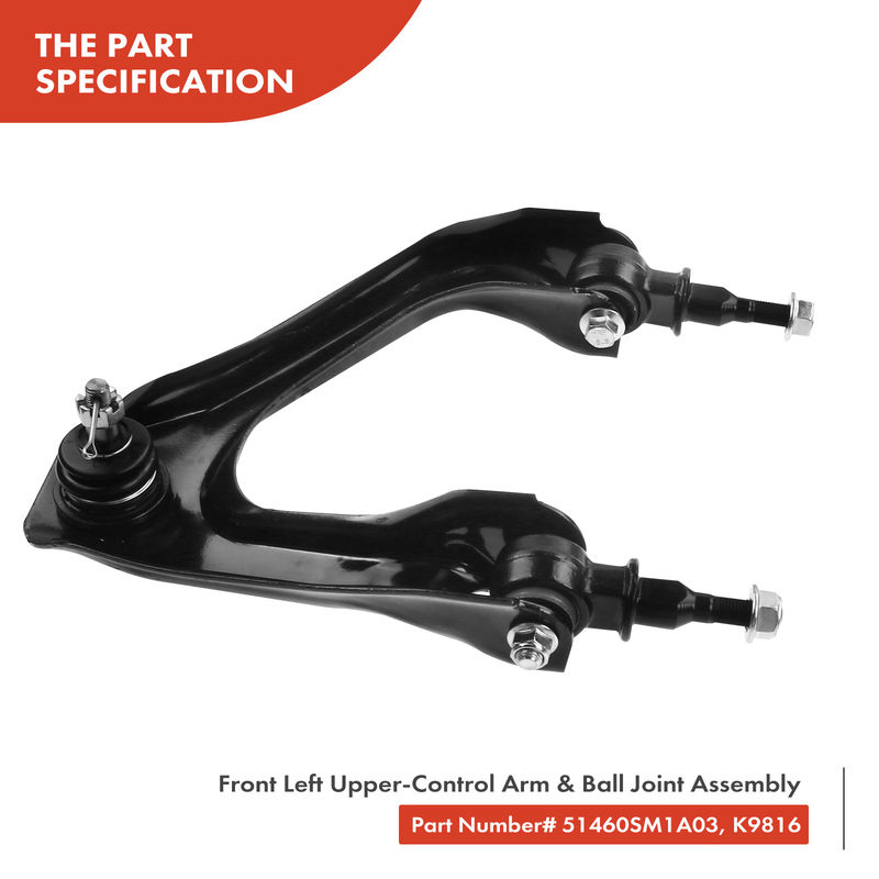 6x Front Upper Control Arm with Ball Joints Tie Rod End for Honda Accord 90-93