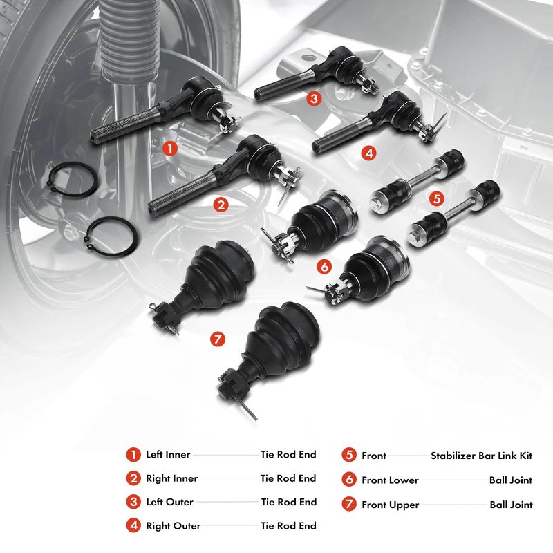 10x Front Sway Bar Link Tie Rod End with Ball Joint for Ford F-150 F-250 Lincoln