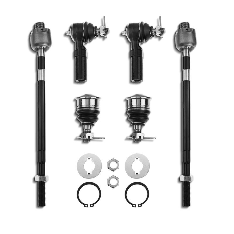 6x Inner & Outer Tie Rod End & Front Lower Ball Joint for Nissan 240SX 1995-1998