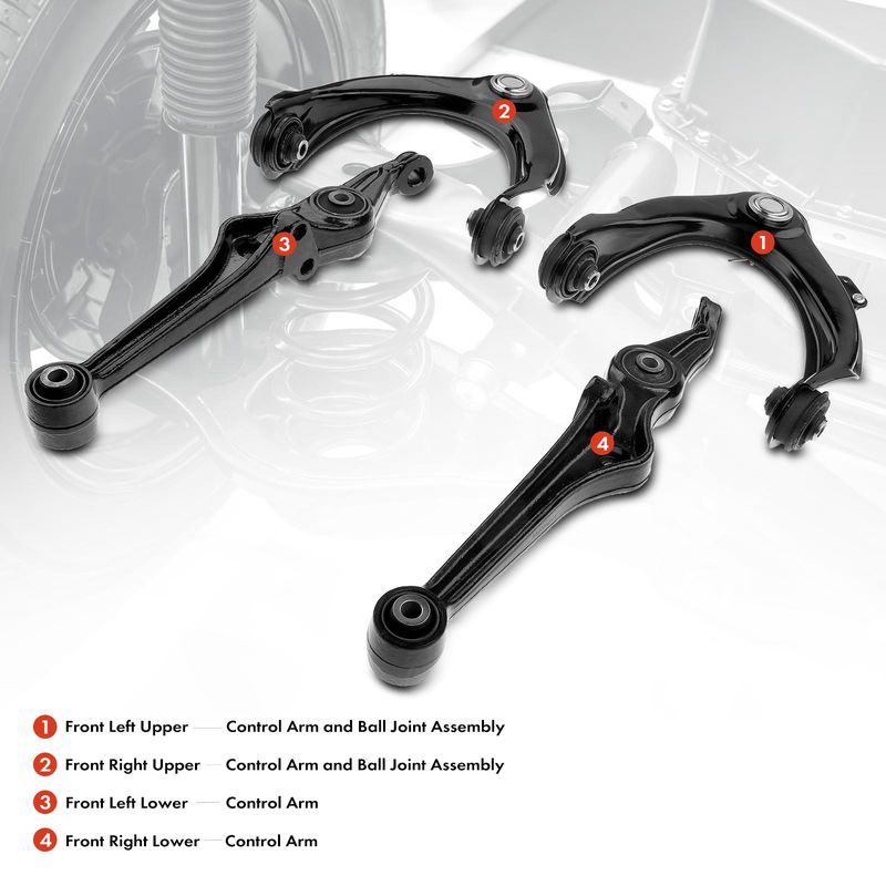 4x Front Control Arm & Ball Joint Assembly for Honda Accord 1998-2002 Acura CL