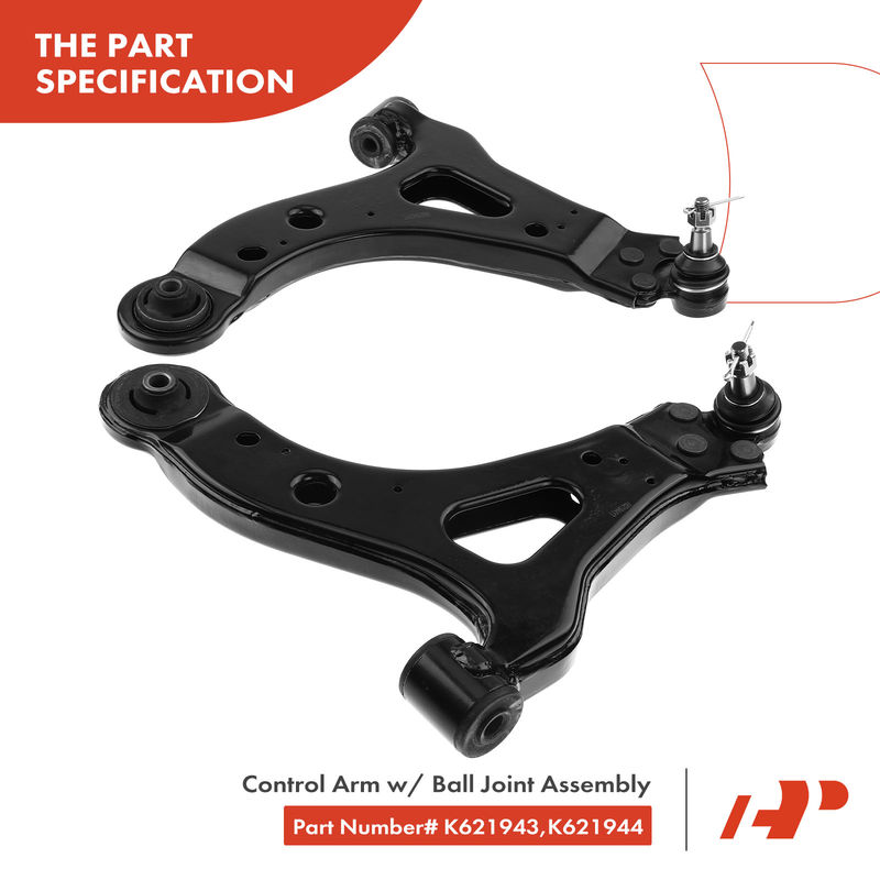 4x Front Control Arm with Ball Joint Outer Tie Rod End for Buick Chevy FWD
