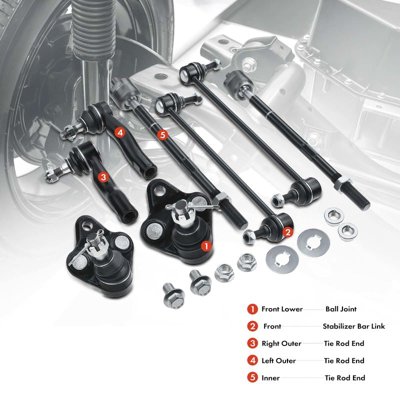 8x Front Stabilizer Bar Link with Ball Joint Kit for Toyota RAV4 2001 2002 2003