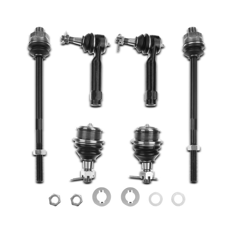 6x Inner & Outer Tie Rod End & Front Lower Ball Joint for Cadillac Chevry GMC