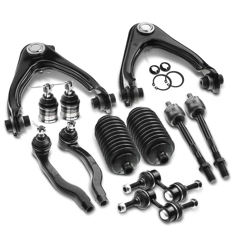 12x Front Control Arm with Ball Joint Sway Bar Tie Rod for Honda CR-V 97-01