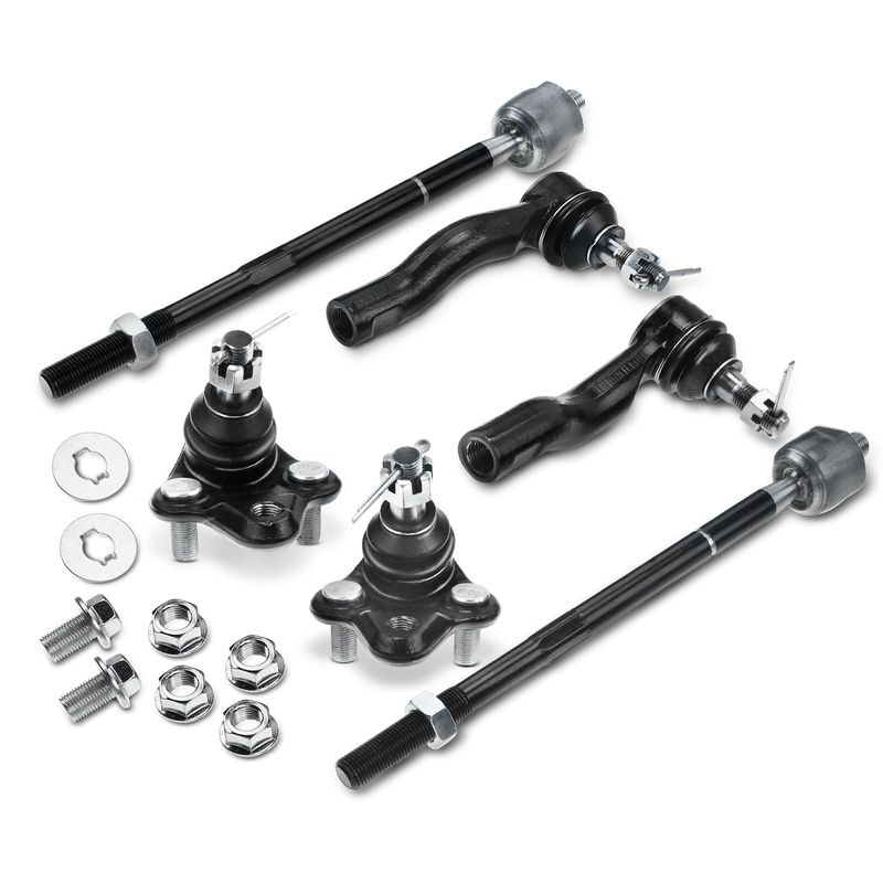 6x Inner & Outer Tie Rod End & Front Lower Ball Joint for Toyota RAV4 01-03 2.0L