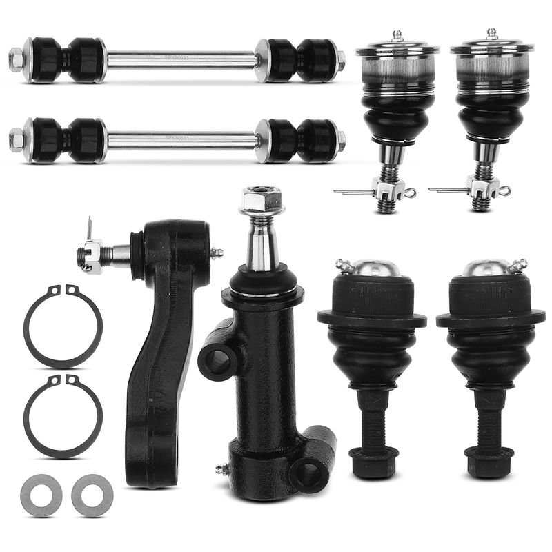 8x Front Ball Joint Stabilizer Bar Link Idler Arm for Chevy GMC Hummer