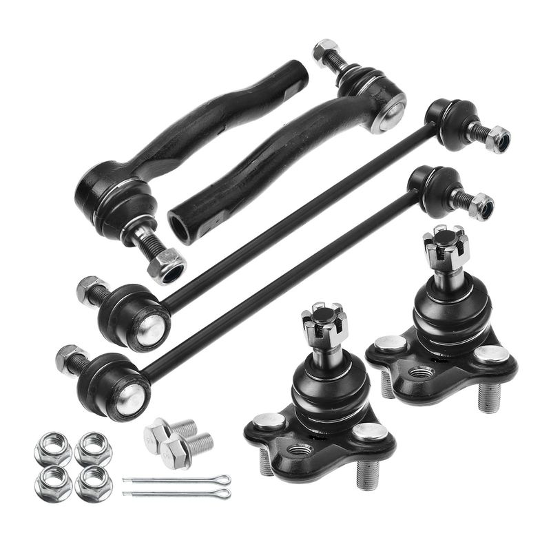 6x Front & Outer Stabilizer Bar Link Tie Rod End for Toyota Corolla 2003-2008