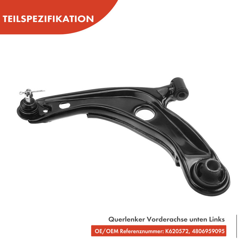 4x Front Control Arm with Ball Joint Outer Tie Rod End for Toyota Yaris 06-14