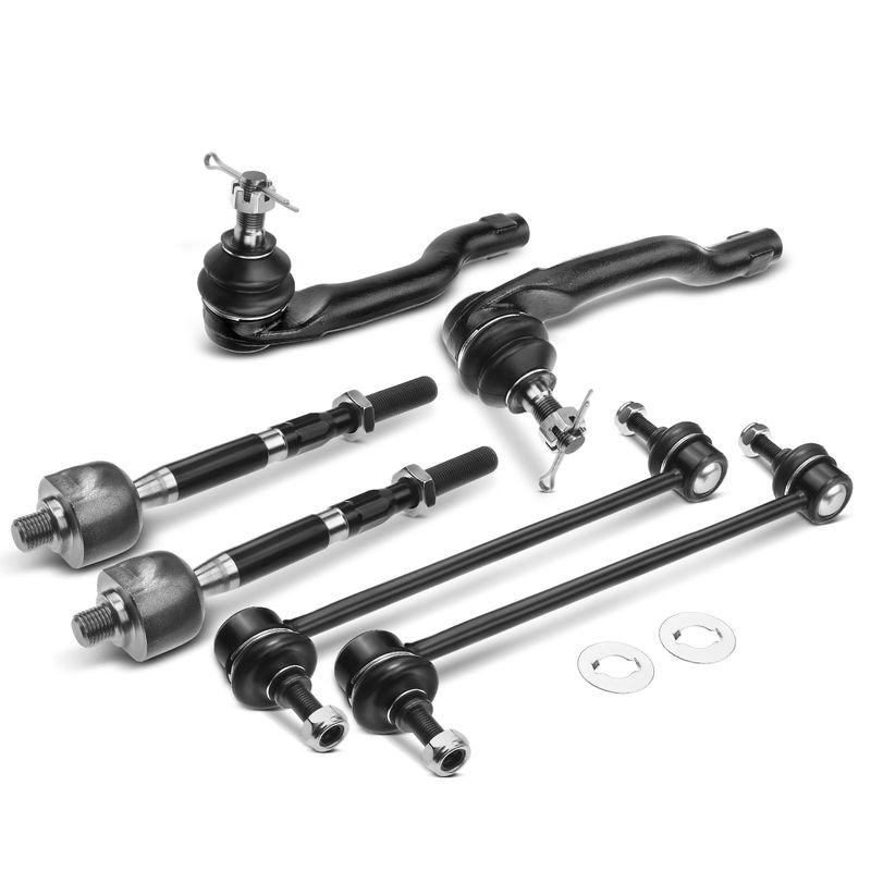 6x Front Inner & Outer Stabilizer Bar Link & Tie Rod Ends for Mazda 2 2011-2014