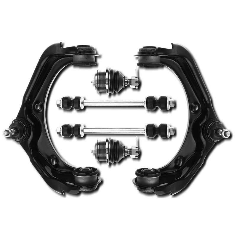 6x Front Control Arm with Ball Joints Stabilizer Bar Link for Ford Mercury