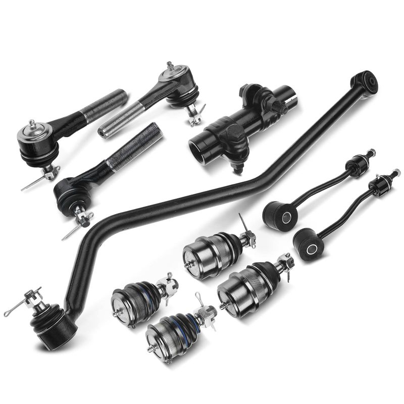 11x Front Stabilizer Bar End Link Tie Rod End Kit for Jeep TJ Wrangler 97-06 4WD